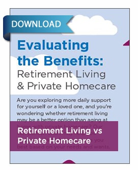 Evaluating the Benefits of Retirement vs Homecare Infographic print version