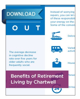 Benefits of Retirement Living Infographic print version